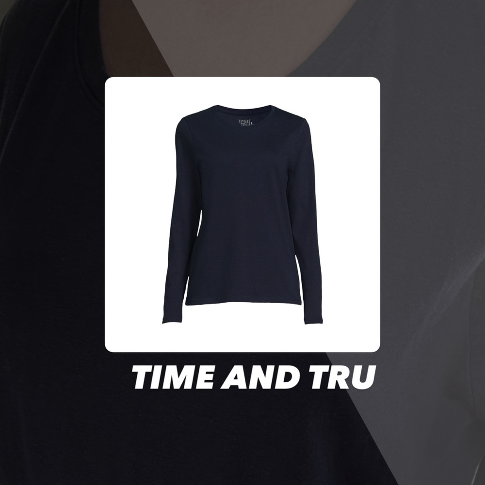 EUC Time And Tru Core Blue Long Sleeve Tee